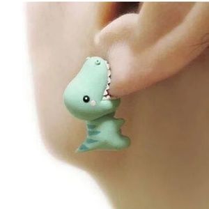 Handmade Polymer Clay Dinosaur Earrings